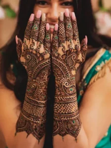 A-girl-flaunting-her-eid-mehndi-design.jpg